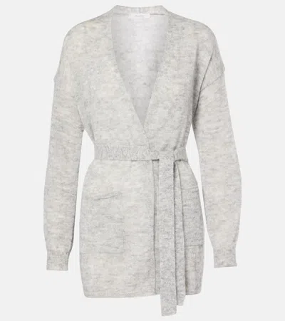 Max Mara Leisure Visino Belted Cardigan In Grey
