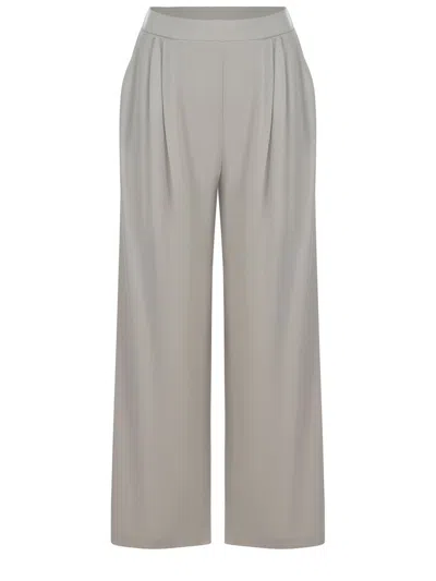 Max Mara Leisure Whisky Wide Leg Trousers In Grey