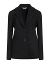 Max Mara Leisure Woman Blazer Black Size L Viscose, Polyamide, Elastane In Black