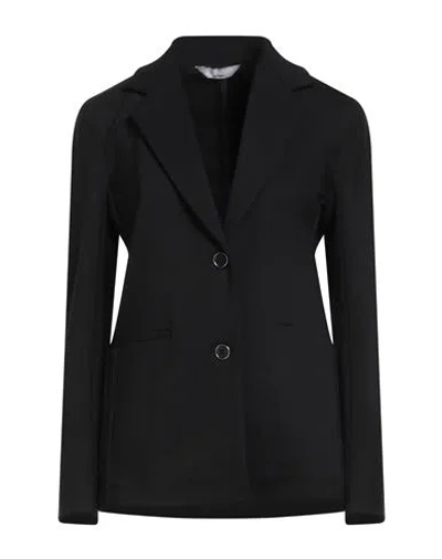 Max Mara Leisure Woman Blazer Black Size L Viscose, Polyamide, Elastane In Black