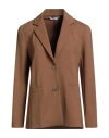 Max Mara Leisure Woman Blazer Camel Size S Viscose, Polyamide, Elastane In Brown