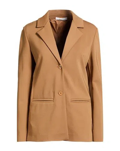 Max Mara Leisure Woman Blazer Camel Size S Viscose, Polyamide, Elastane In Brown