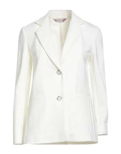 Max Mara Leisure Woman Blazer Ivory Size Xs Viscose, Polyamide, Elastane In Red