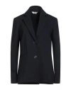 Max Mara Leisure Woman Blazer Midnight Blue Size S Viscose, Polyamide, Elastane In Black