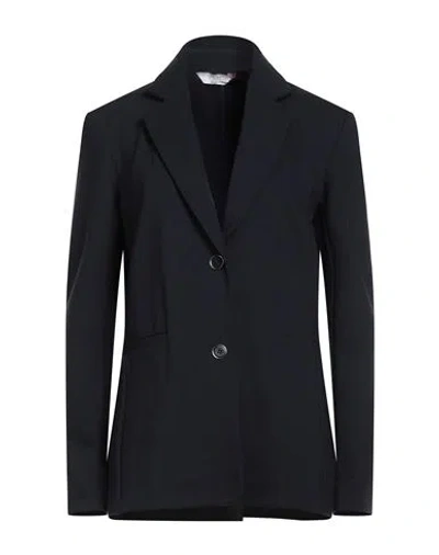 Max Mara Leisure Woman Blazer Midnight Blue Size S Viscose, Polyamide, Elastane In Black