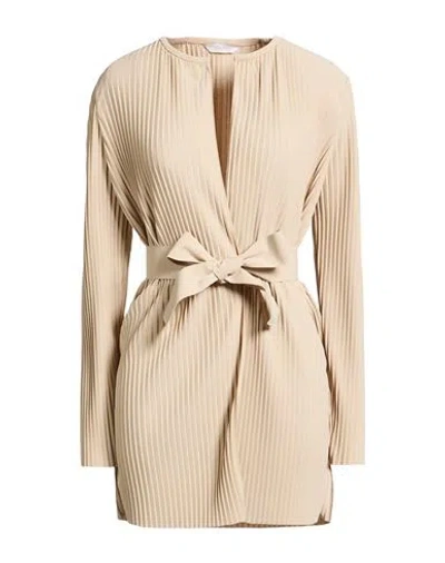 Max Mara Leisure Woman Jacket Beige Size L Polyester In Brown