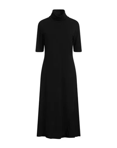 Max Mara Leisure Woman Midi Dress Midnight Blue Size L Triacetate, Polyester In Black