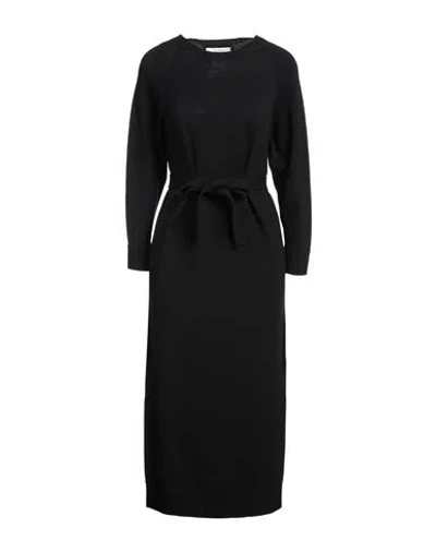 Max Mara Leisure Woman Midi Dress Black Size Xs Virgin Wool