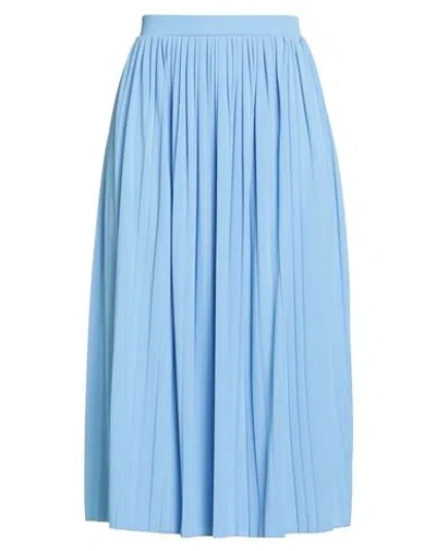 Max Mara Leisure Woman Midi Skirt Azure Size M Polyester In Blue