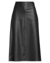 Max Mara Leisure Scilli Coated Jersey Midi Skirt In Black