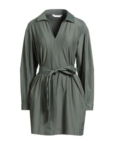 Max Mara Leisure Woman Mini Dress Dark Green Size L Polyamide, Elastane