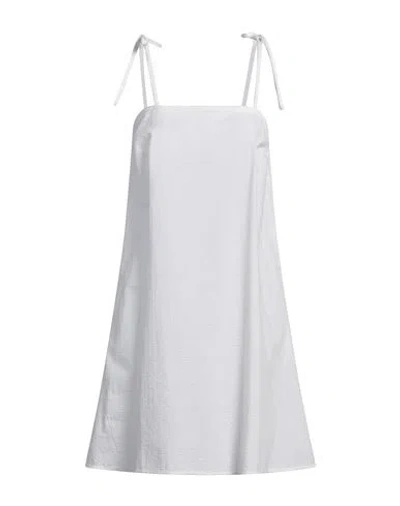 Max Mara Leisure Woman Mini Dress Ivory Size 6 Cotton In 1 Optical White