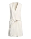 Max Mara Leisure Woman Overcoat & Trench Coat Ivory Size L Polyester, Cotton, Polyamide In White