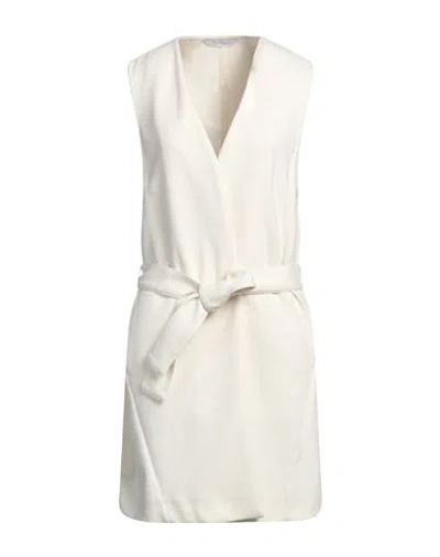 Max Mara Leisure Woman Overcoat & Trench Coat Ivory Size L Polyester, Cotton, Polyamide In White