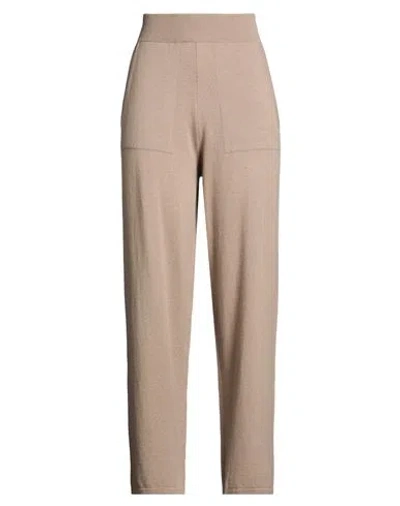 Max Mara Leisure Woman Pants Beige Size L Wool, Cashmere