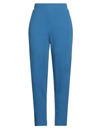 Max Mara Leisure Woman Pants Blue Size M Cotton, Polyamide