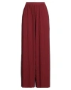 Max Mara Leisure Woman Pants Brick Size L Polyester In Red