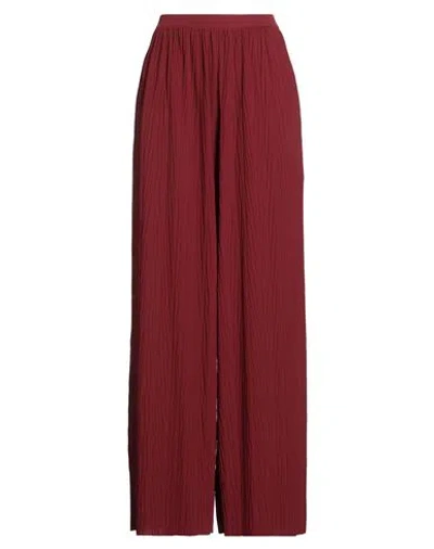 Max Mara Leisure Woman Pants Brick Size L Polyester In Red