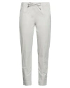 Max Mara Leisure Woman Pants Light Grey Size 12 Cotton, Elastane In White