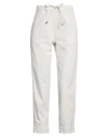 Max Mara Leisure Woman Pants Light Grey Size 4 Cotton, Elastane In Grey