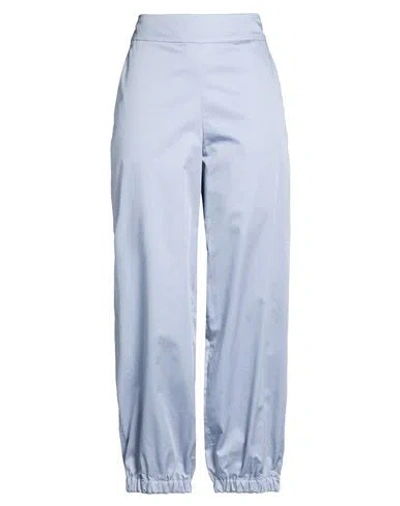 Max Mara Leisure Woman Pants Sky Blue Size 4 Cotton