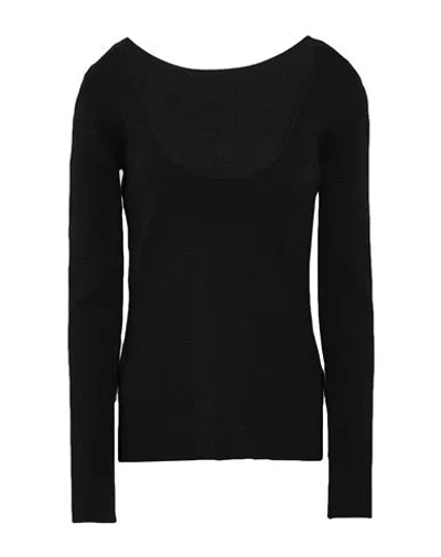 Max Mara Leisure Woman Sweater Black Size L Viscose, Polyester, Polyamide, Metallic Fiber
