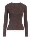 Max Mara Leisure Woman Sweater Plum Size L Viscose, Polyester, Polyamide, Metallic Fiber In Purple