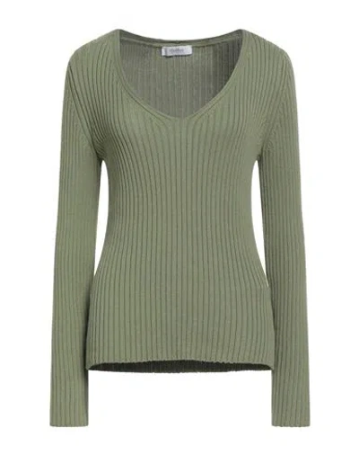 Max Mara Leisure Woman Sweater Sage Green Size L Cotton, Polyester