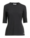 Max Mara Leisure Woman T-shirt Black Size L Polyamide, Elastane In Black