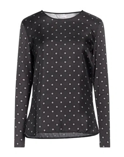 Max Mara Leisure Woman Top Charcoal Size Xs Viscose, Elastane In Black
