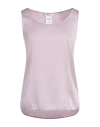 Max Mara Leisure Woman Top Lilac Size 2 Silk, Elastane In Purple