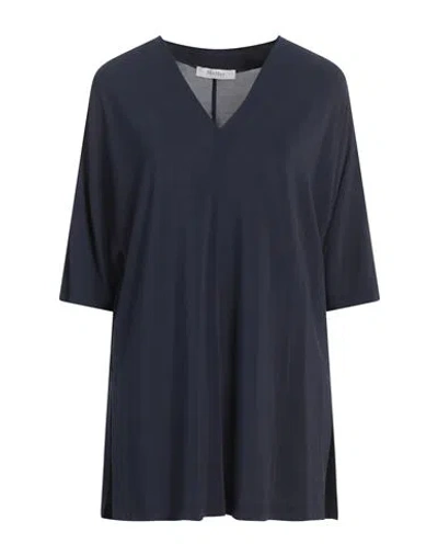 Max Mara Leisure Woman Top Midnight Blue Size S Viscose, Elastane