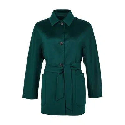 Max Mara Lembi Coat In Green