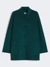 Max Mara Short Pure Cashmere Coat In Green