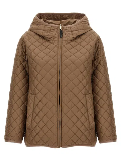 Max Mara 'leo' Reversible Jacket In Brown
