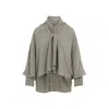 Max Mara Leonida Blouse Draped Design Long Sleeves