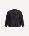 Max Mara Women Leonida Silk Blouse In Black