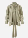 Max Mara Leonidia Long Sleeved Blouse In Green