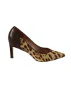 Max Mara Leopard Print Pony Style Pumps In Multicolor Leather In Multi
