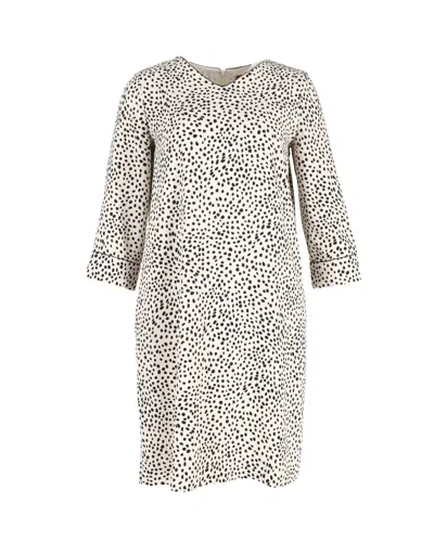 Max Mara Leopard Print Shift Dress In Multicolor Silk