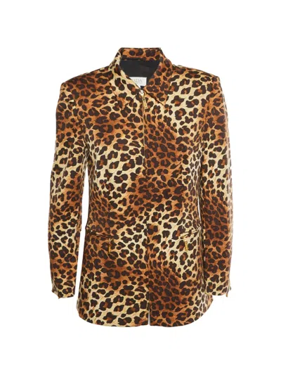 Pre-owned Max Mara Leopard-print Blazer In Neutral