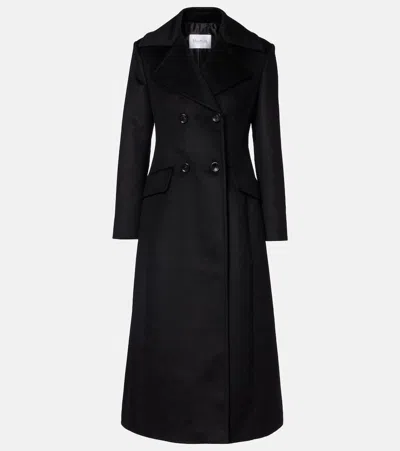 Max Mara Lepanto Camel Hair Coat In Black