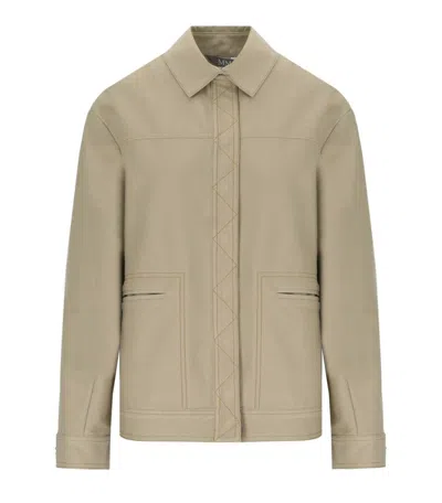MAX MARA MAX MARA LEPRE BEIGE DENIM EFFECT JACKET