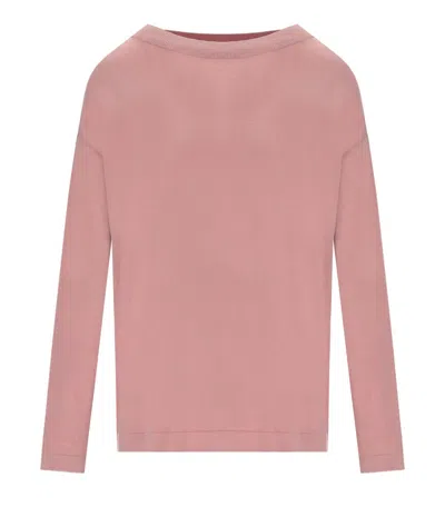 Max Mara Silk And Cotton Yarn Sweater In Pink
