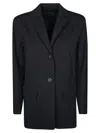 Max Mara Lesena Technical Fabric Jacket In Black