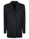 Max Mara Lesena Technical Fabric Jacket In Blue