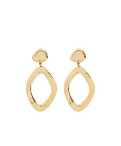 Max Mara Letter Detail Earrings In Gold