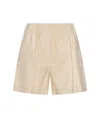 Max Mara Letter Embroidered Shorts In Nude