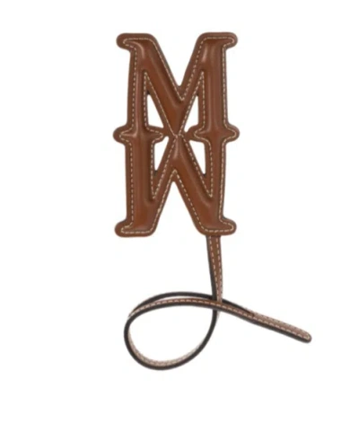 Max Mara Letter Engraving In Brown