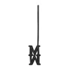 Max Mara Black Calf Leather Bos Taurus Keychain In Black